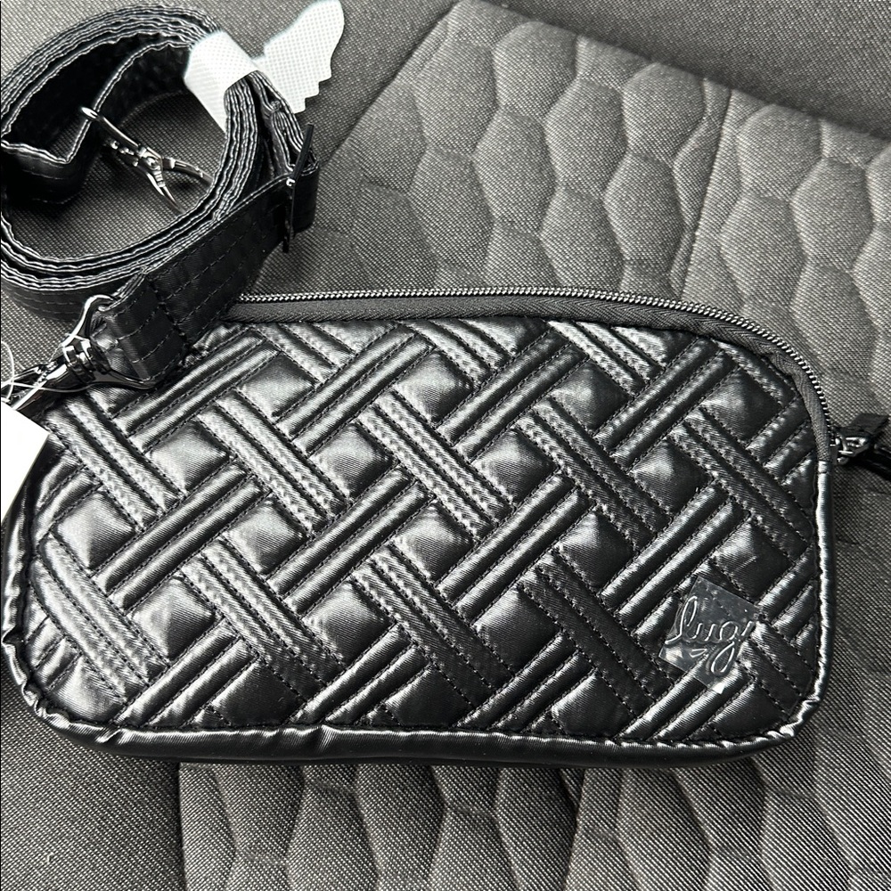 Lug Black Textured Crossbody Bag NEW